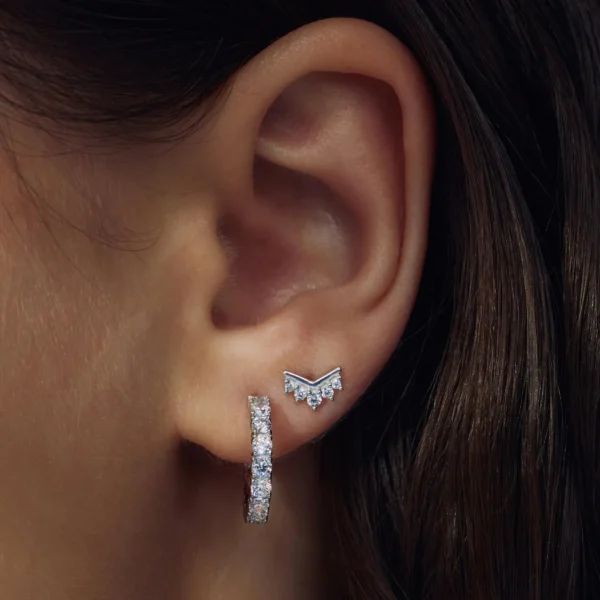 Santa Maria 925 Sterling Silber Ohrringe mit Zirkoniasteinen