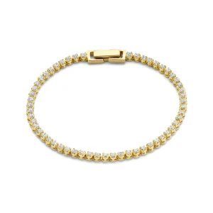 Santa Maria della Base Armband aus vergoldetem 925er Sterlingsilber mit Zirkoniasteinen