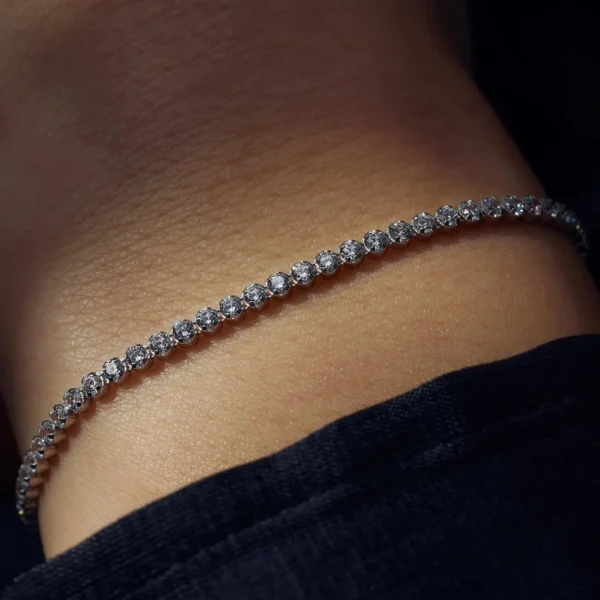 Santa Maria della Base Armband aus 925er Sterlingsilber mit Zirkoniasteinen