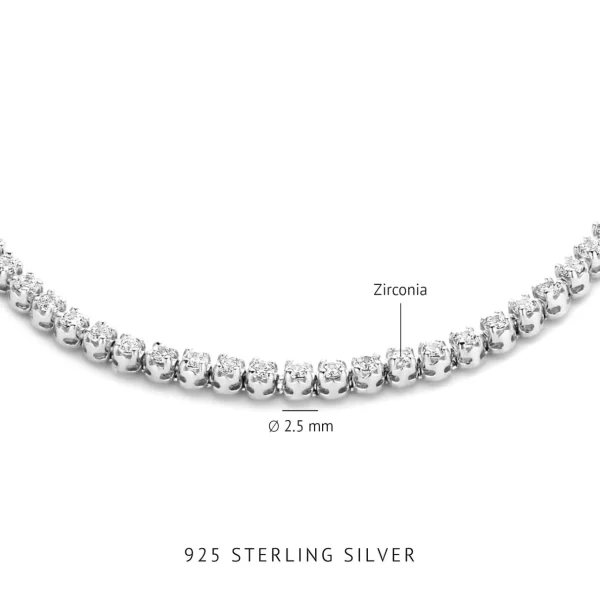 Santa Maria della Base Armband aus 925er Sterlingsilber mit Zirkoniasteinen