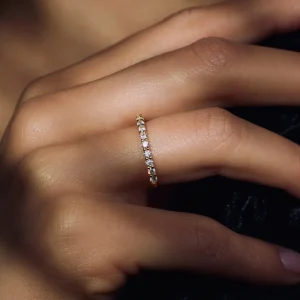 Santa Maria della Base 925er Sterlingsilber vergoldeter Ring mit Zirkoniasteinen