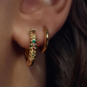 Santa Maria della Base Ohrringe aus vergoldetem 925er Sterlingsilber mit 14 Karat Goldplattierung