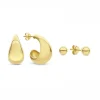 Sorprendimi 925 Sterling Silber vergoldet Ohrringe Set
