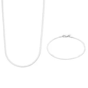 Sorprendimi 925 Sterling Silber Halskette und Armband Geschenkset