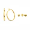 Sorprendimi 925 Sterling Silber vergoldet Ohrringe Set