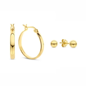 Sorprendimi 925 Sterling Silber vergoldet Ohrringe Set