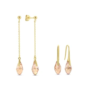 Sorprendimi 925 Sterling Silber vergoldet Ohrringe Set