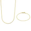 Sorprendimi 925 Sterling Silber vergoldet Halskette und Armband Geschenkset