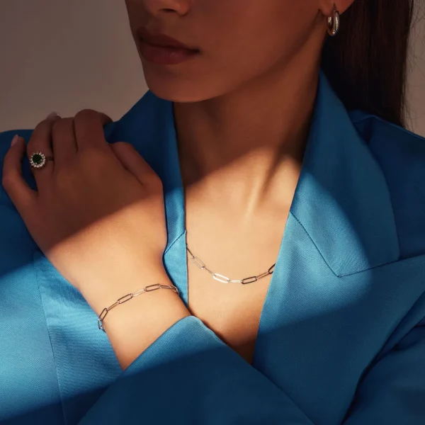 Sorprendimi 925 Sterling Silber Halskette und Armband Geschenkset