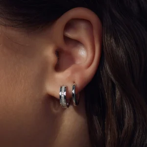 Sorprendimi 925 Sterling Silber Ohrringe mit Zirkoniasteinen besetzt