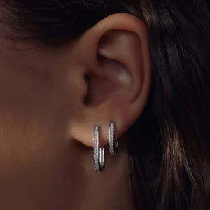 Sorprendimi 925 Sterling Silber Ohrringe mit Zirkoniasteinen besetzt