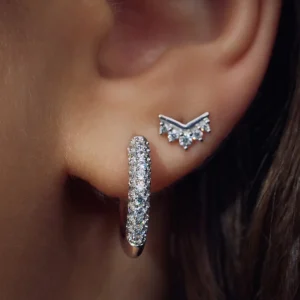 Sorprendimi 925 Sterling Silber Ohrringe mit Zirkoniasteinen besetzt