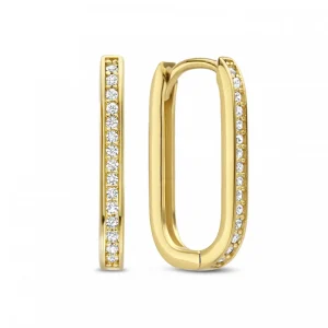 Sorprendimi 925 Sterling Silber vergoldet Ohrringe mit Zirkonia Steine gesetzt