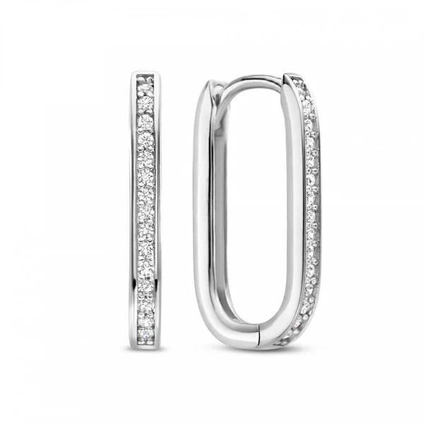 Sorprendimi 925 Sterling Silber Ohrringe mit Zirkoniasteinen besetzt