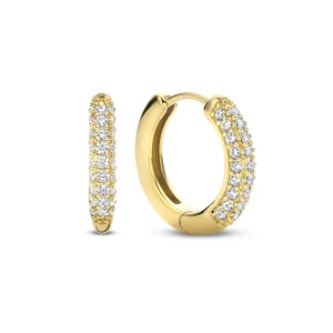 Sorprendimi 925 Sterling Silber vergoldet Ohrringe mit Zirkonia Steine gesetzt