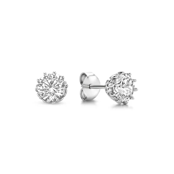 Sorprendimi 925 Sterling Silber Ohrringe mit Zirkoniasteinen besetzt