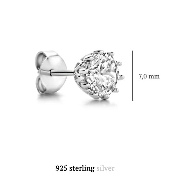 Sorprendimi 925 Sterling Silber Ohrringe mit Zirkoniasteinen besetzt