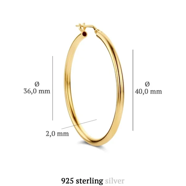 Sorprendimi 925 Sterling Silber vergoldet Ohrringe mit 14 Karat vergoldet gesetzt