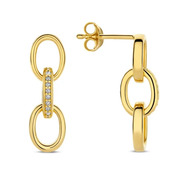 Sorprendimi 925 Sterling Silber vergoldet Ohrringe Set
