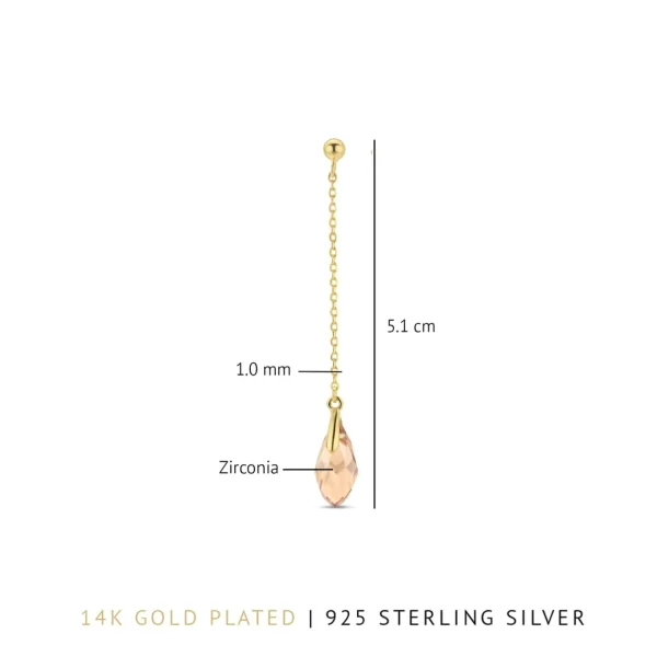 Sorprendimi 925 Sterling Silber vergoldet Ohrringe Set