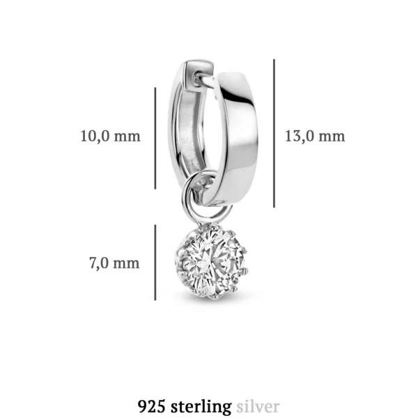 Sorprendimi 925 Sterling Silber Ohrringe mit Zirkoniasteinen besetzt