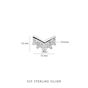 Sorprendimi 925 Sterling Silber Ohrringe mit Zirkoniasteinen besetzt