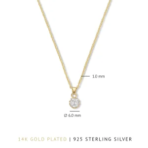 Sorprendimi 925er Sterling Silber vergoldet Halskette und Armband Geschenkset mit 14 Karat Goldplattierung
