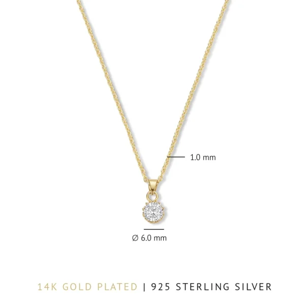 Sorprendimi 925er Sterling Silber vergoldet Halskette und Armband Geschenkset mit 14 Karat Goldplattierung