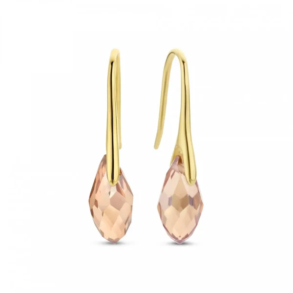 Sorprendimi 925er Sterling Silber vergoldet Halskette und Ohrringe Geschenk-Set mit 14 Karat Goldplattierung