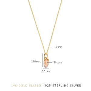 Sorprendimi 925er Sterling Silber vergoldet Halskette und Ohrringe Geschenk-Set mit 14 Karat Goldplattierung