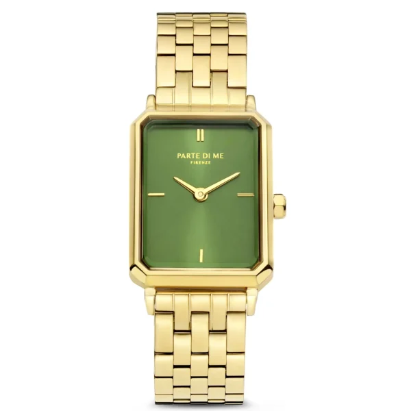 Sorprendimi goldfarbene Uhr und 925 Sterling Silber vergoldetes Armband
