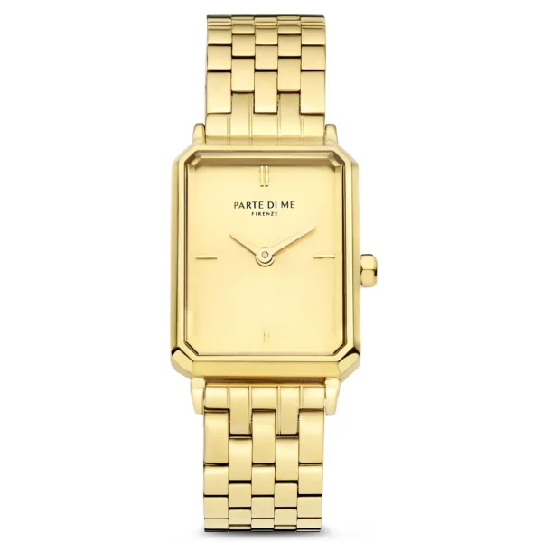 Sorprendimi goldfarbene Uhr und 925 Sterling Silber vergoldetes Armband