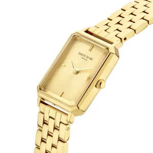 Sorprendimi goldfarbene Uhr und 925 Sterling Silber vergoldetes Armband
