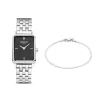 Sorprendimi silberfarbene Uhr und Armband aus 925er Sterlingsilber