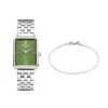 Sorprendimi silberfarbene Uhr und Armband aus 925er Sterlingsilber