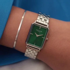 Sorprendimi silberfarbene Uhr und Armband aus 925er Sterlingsilber