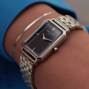 Sorprendimi silberfarbene Uhr und Armband aus 925er Sterlingsilber