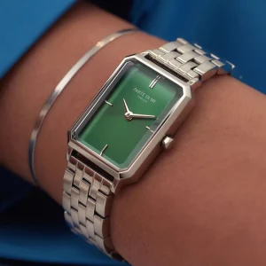 Sorprendimi silberfarbene Uhr und Armband aus 925er Sterlingsilber