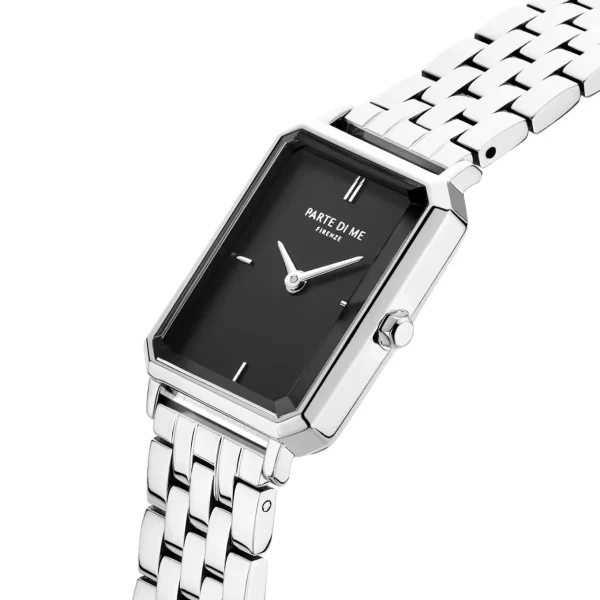 Sorprendimi silberfarbene Uhr und Armband aus 925er Sterlingsilber